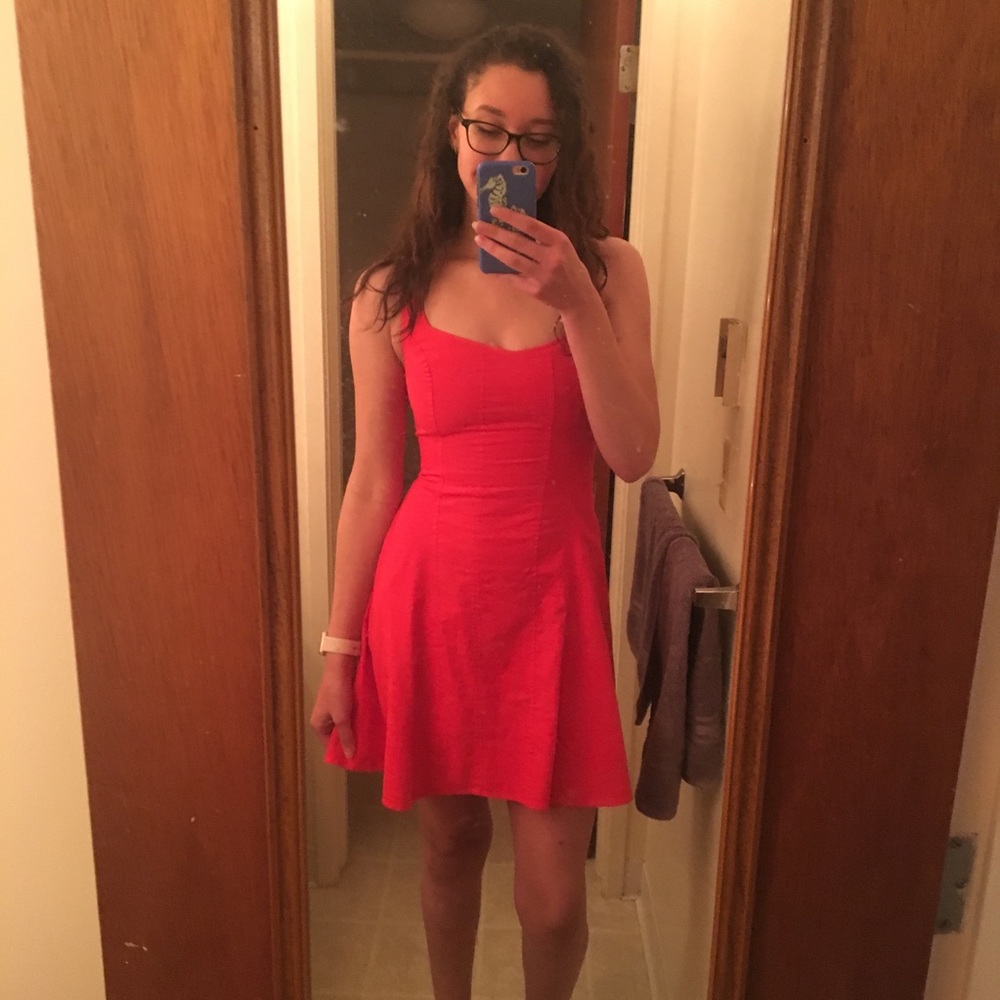 Red Free People Mini Dress